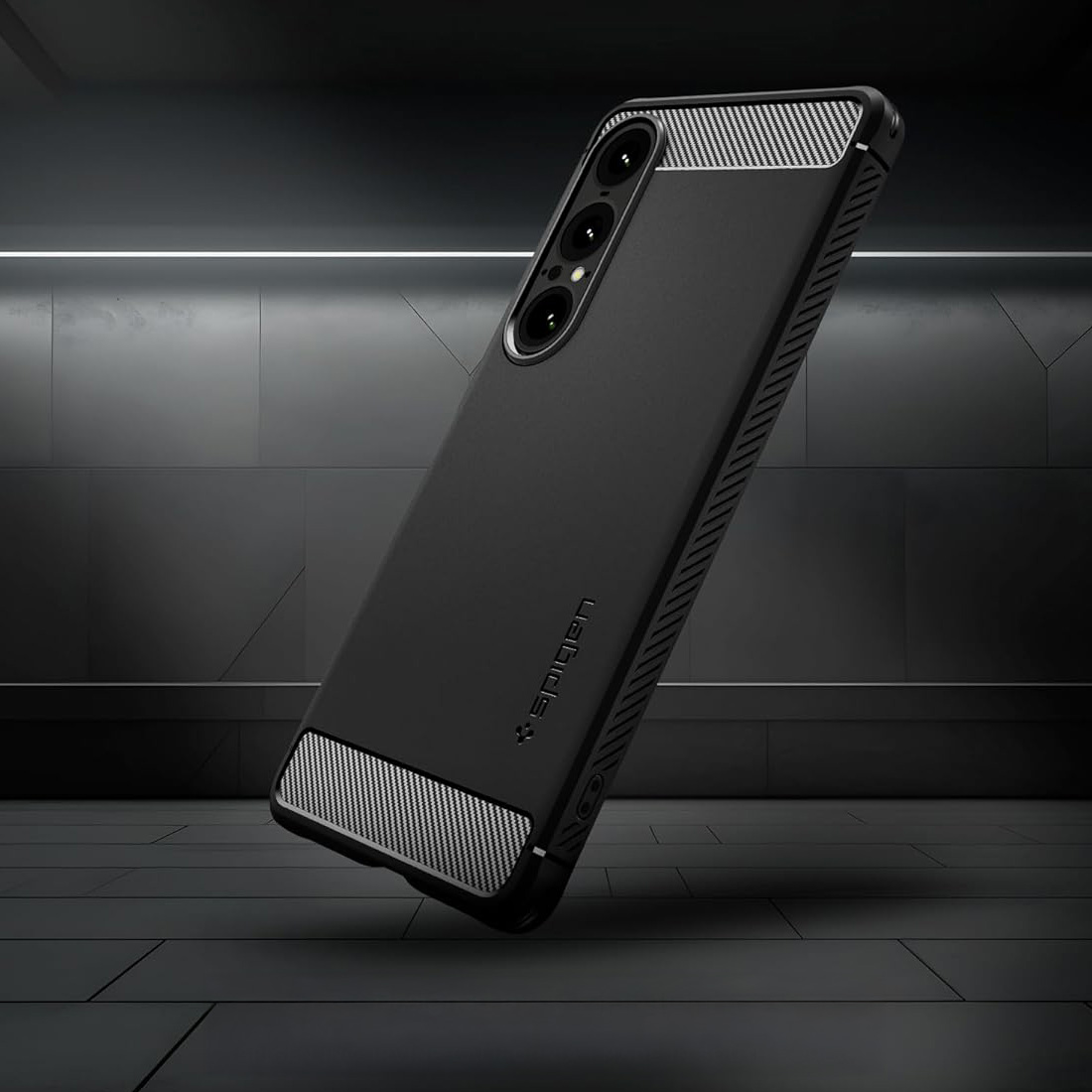 Etui Spigen Rugged Armor do Xperia 1 VII, czarne